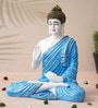 Lord Buddha Blue Polyresin Idol