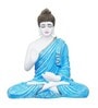 Lord Buddha Blue Polyresin Idol