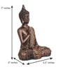 Lord Buddha Brown Polyresin Idol