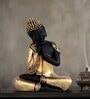 Lord Buddha Gold Polyresin Idol