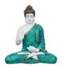 Lord Buddha Green Polyresin Idol