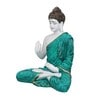 Lord Buddha Green Polyresin Idol
