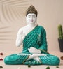Lord Buddha Green Polyresin Idol