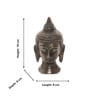 Lord Buddha Head Metal Religious Idol (Silver)