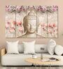 Lord Buddha Multicolour MDF (Set of 5) Art Panels