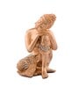 Lord Buddha Red Polyresin Idol