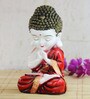Lord Buddha Red Polyresin Idol