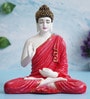 Lord Buddha Red Polyresin Idol