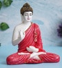 Lord Buddha Red Polyresin Idol