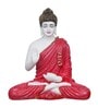 Lord Buddha Red Polyresin Idol