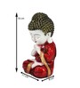 Lord Buddha Red Polyresin Idol
