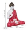 Lord Buddha Red Polyresin Idol