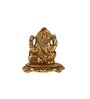 Lord Ganesh Gold Aluminium Religious Idols