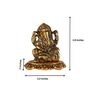 Lord Ganesh Gold Aluminium Religious Idols