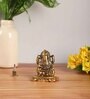 Lord Ganesh Gold Aluminium Religious Idols
