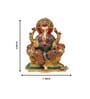 Lord Ganesh With Mosaic Work Brass Religious Idol