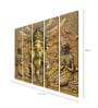 Lord Ganesha Yellow MDF Unframed Spiritual Art Panel Set of 5