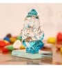 Lord Ganesha Blue Crystal Idol