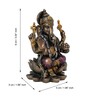 Lord Ganesha Brown Polyresin Idol