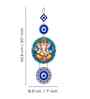 Lord Ganesha Evil Eye Decorative Wooden Wall Hanging Decor