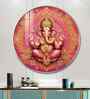 Lord Ganesha Giving Blessing Acrylic Round Wall Art