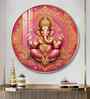 Lord Ganesha Giving Blessing Acrylic Round Wall Art