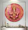 Lord Ganesha Giving Blessing Acrylic Round Wall Art
