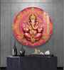 Lord Ganesha Giving Blessing Acrylic Round Wall Art