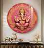 Lord Ganesha Giving Blessing Acrylic Round Wall Art
