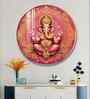 Lord Ganesha Giving Blessing Acrylic Round Wall Art