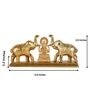 Lord Ganesha Gold Aluminium Religious Idols