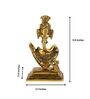 Lord Ganesha Gold Aluminium Religious Idols