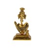 Lord Ganesha Gold Aluminium Religious Idols