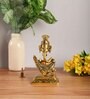 Lord Ganesha Gold Aluminium Religious Idols