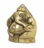 Lord Ganesha Golden Brass Religious Idol