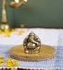 Lord Ganesha Golden Brass Religious Idol