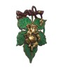 Lord Ganesha Green Metal Idol