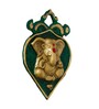 Lord Ganesha Green Metal Idol
