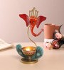 (1Pc) Multicolor Metal Lord Ganesha Idol Tea Light Holder