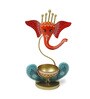 (1Pc) Multicolor Metal Lord Ganesha Idol Tea Light Holder