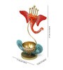 (1Pc) Multicolor Metal Lord Ganesha Idol Tea Light Holder