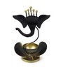 (1Pc) Multicolor Metal Lord Ganesha Idol Tea Light Holder
