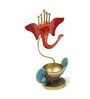 (1Pc) Multicolor Metal Lord Ganesha Idol Tea Light Holder