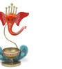 (1Pc) Multicolor Metal Lord Ganesha Idol Tea Light Holder