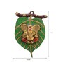 Lord Ganesha on Leaf Metal Wall Hanging Showpiece