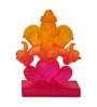 Lord Ganesha Orange Crystal Idol
