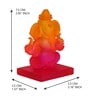 Lord Ganesha Orange Crystal Idol