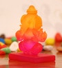Lord Ganesha Orange Crystal Idol