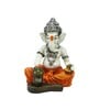 Lord Ganesha Orange Polyresin Idol