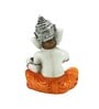 Lord Ganesha Orange Polyresin Idol